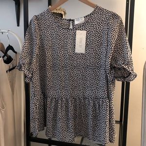 Sienna Sky peplum Top-NWT-L